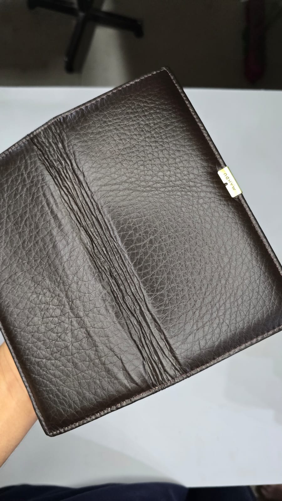 Dark Brown Textured Long Wallet for Men | Premium Leather Style