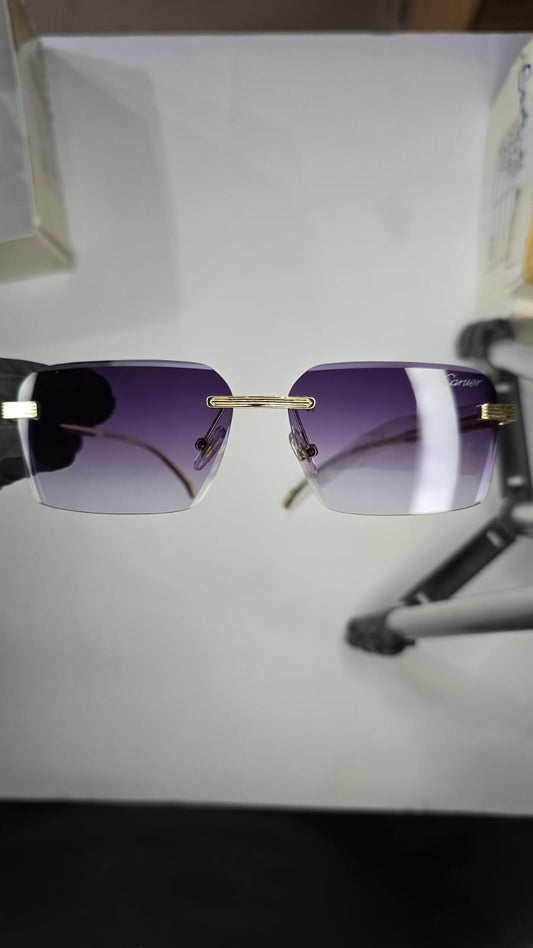 Premium Designer Style Rimless Rectangular Sunglasses (Luxury Copy)