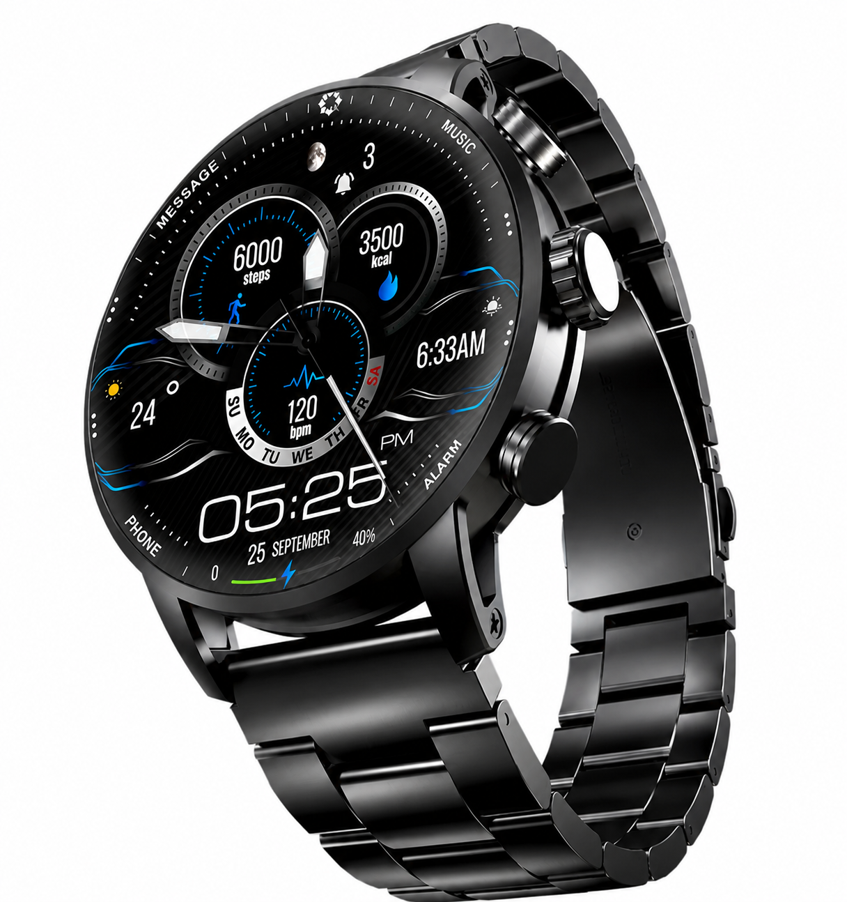 L-108 Royal | Smart Watch Dual Straps | 1.46" Amoled Display