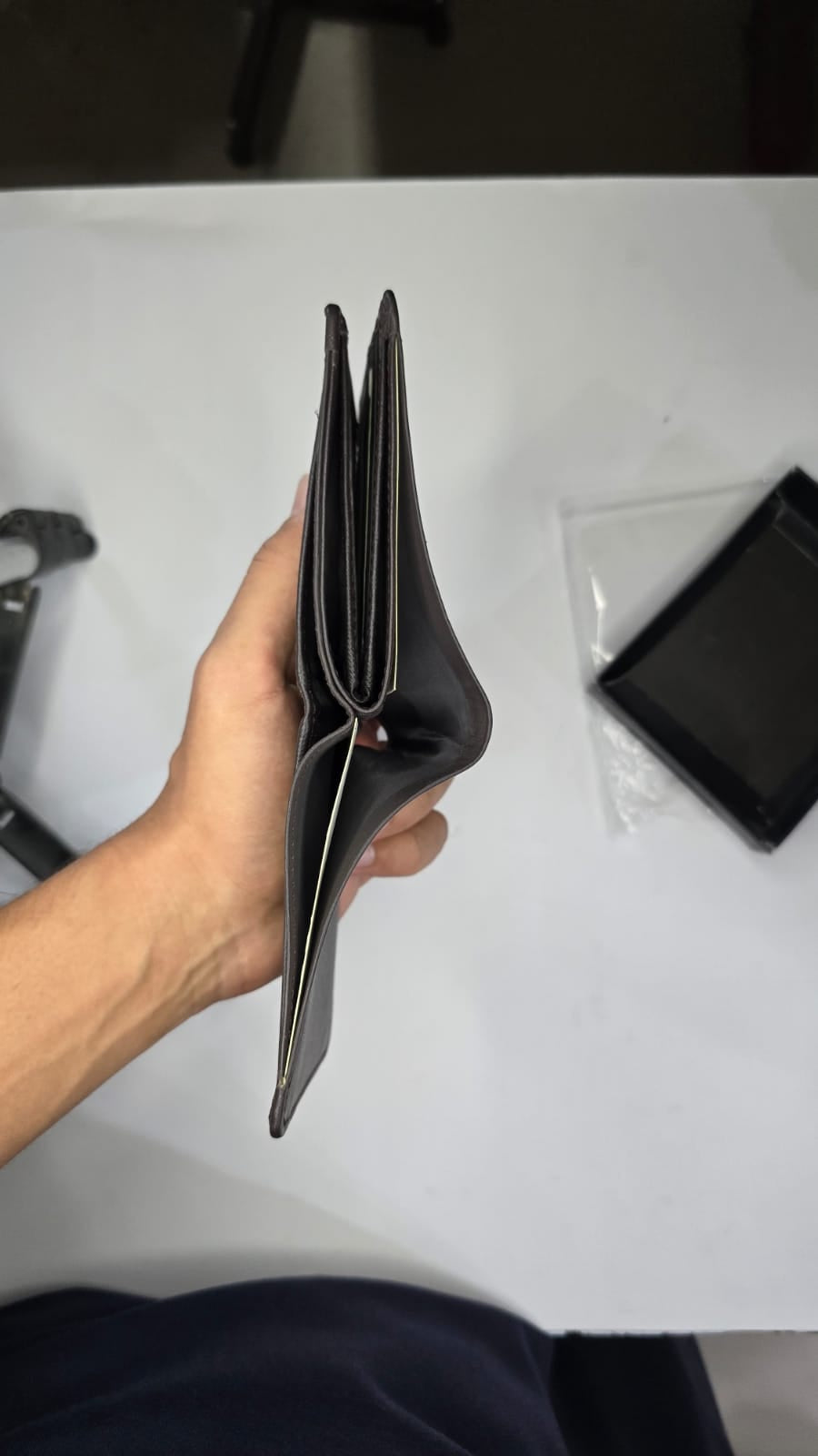 Premium Brown Leather Horizontal Bifold Wallet