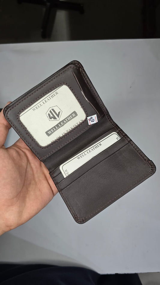 Premium Brown Leather Horizontal Bifold Wallet