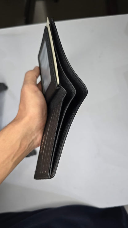 Black Premium Bifold Wallet for Men | Textured Leather Style