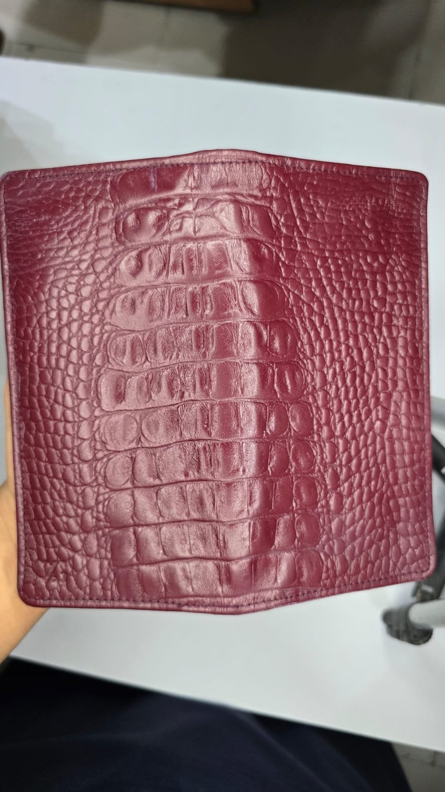 Men's Premium Maroon Long Wallet