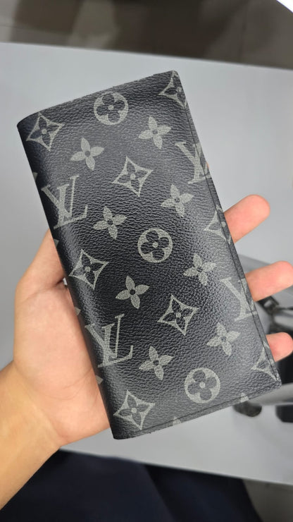 Men's Monogram Long Wallet – Black | Premium Leather Style