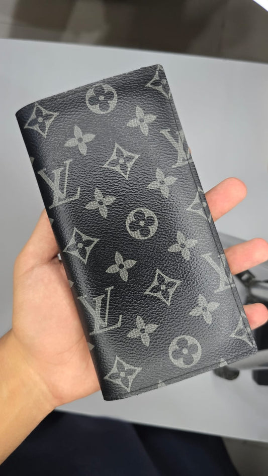 Men's Monogram Long Wallet – Black | Premium Leather Style