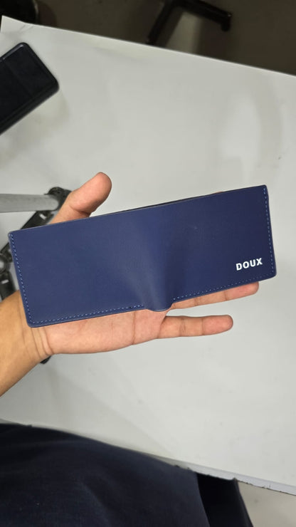 Navy Blue Slim Wallet for Men | Premium Minimalist Card Holder
