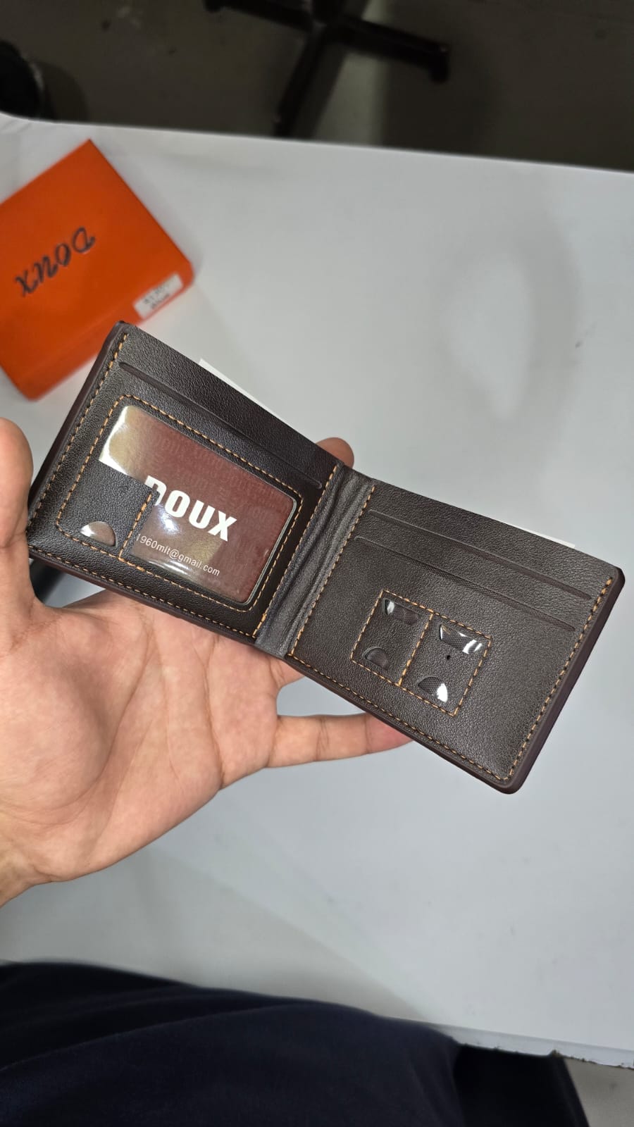 Doux Dark Brown Bi-Fold Leather Wallet for Men | Classic Slim Wallet