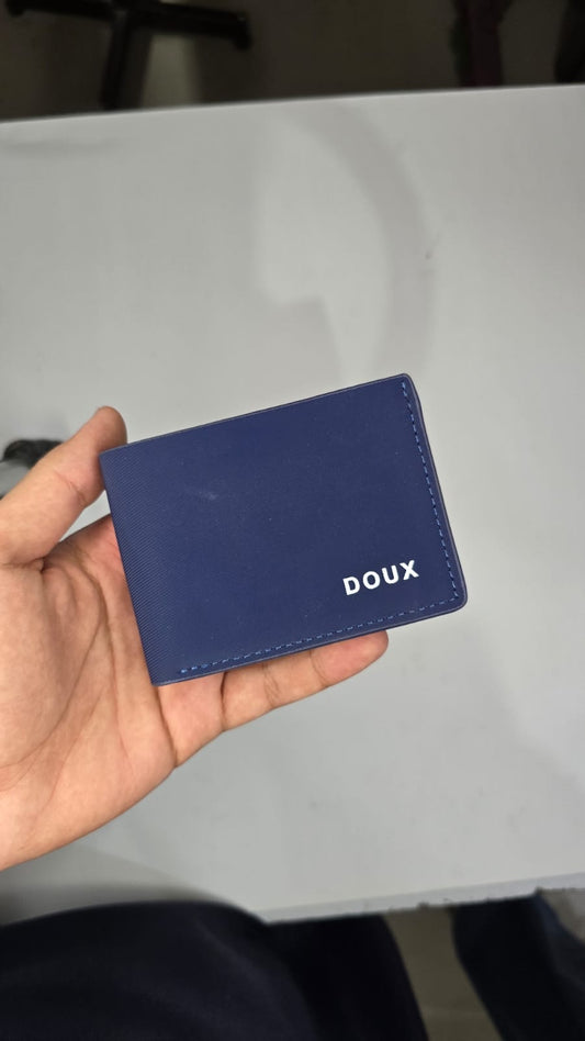 Navy Blue Slim Wallet for Men | Premium Minimalist Card Holder