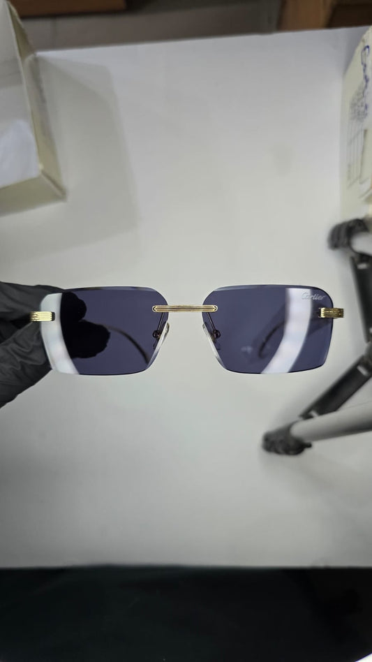 Premium Designer Style Rimless Rectangular Sunglasses (Luxury Copy)